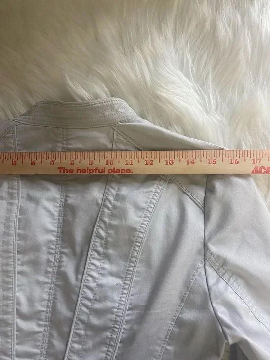 White House Black Market Sz 6 Grey Women’s Light Weight Jacket - Picture 12 of 14